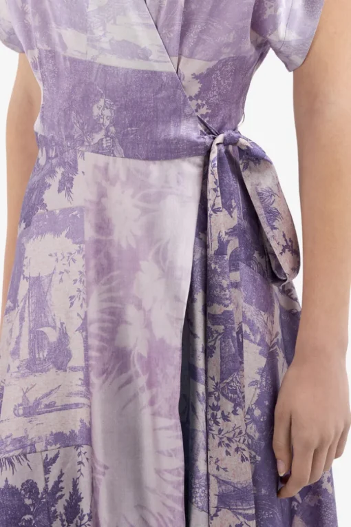 ADANASTR Silk Wrap Dress