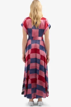 ADANASTR Silk Wrap Dress