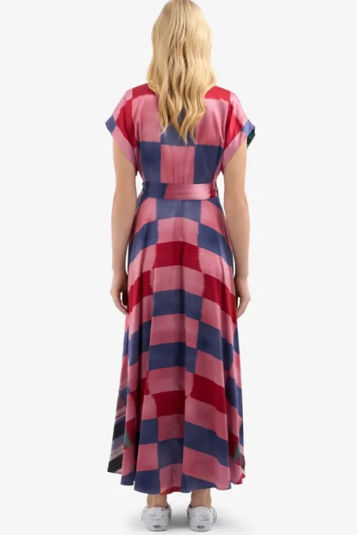 ADANASTR Silk Wrap Dress