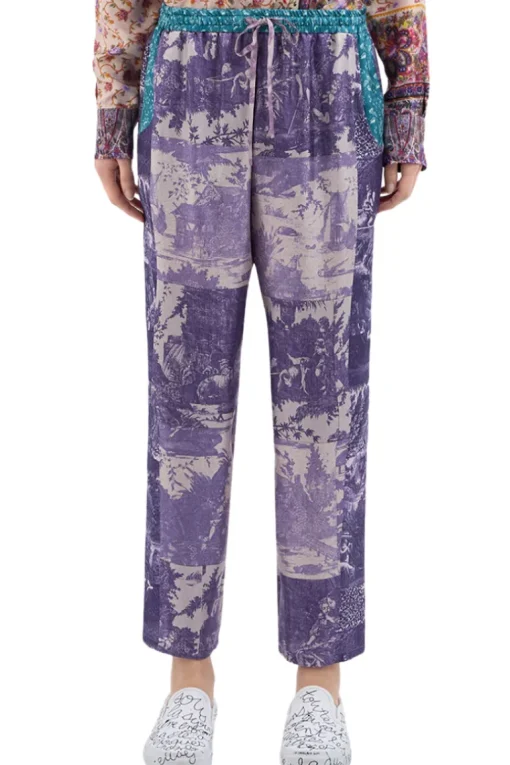 ALOE Printed Silk Pants