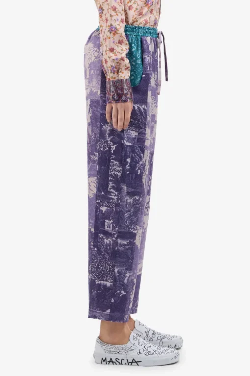 ALOE Printed Silk Pants