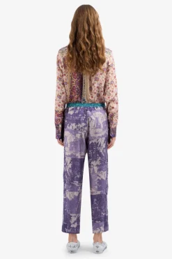 ALOE Printed Silk Pants