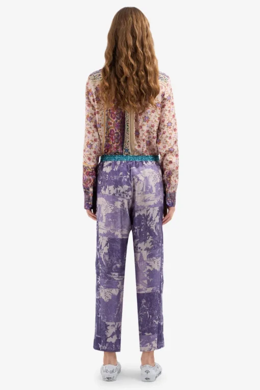 ALOE Printed Silk Pants
