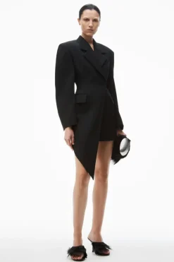Asymmetric Blazer Minidress