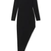 Asymmetric Long-sleeve Dress