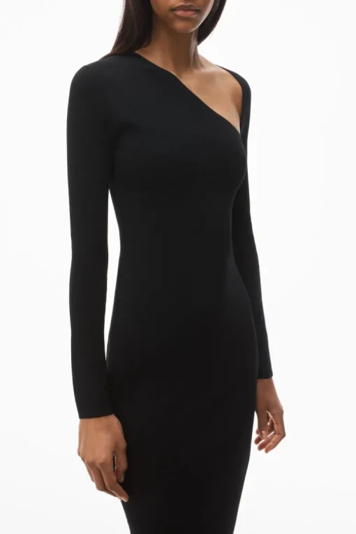 Asymmetric Long-sleeve Dress