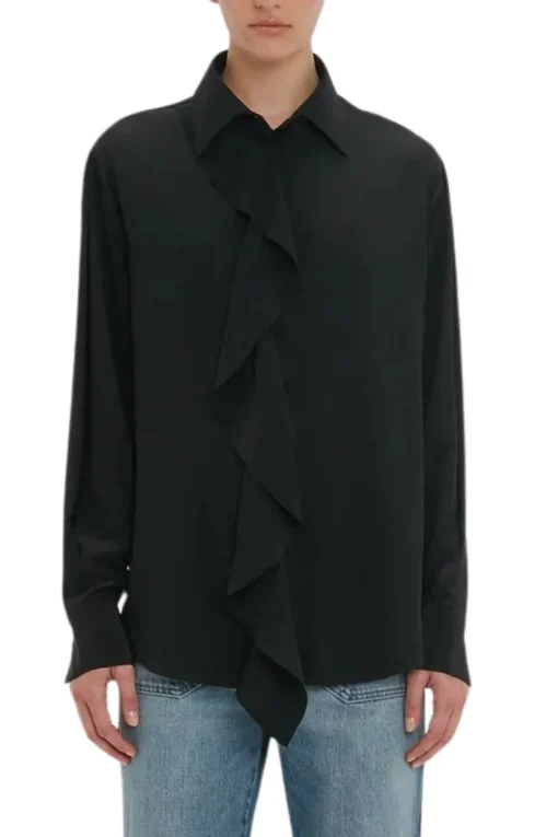Asymmetric Ruffle Blouse