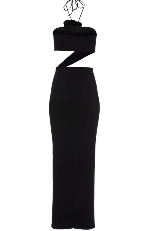 Asymmetrical Cutout Maxi Dress
