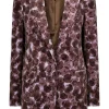 Blanchets Printed Velvet Blazer