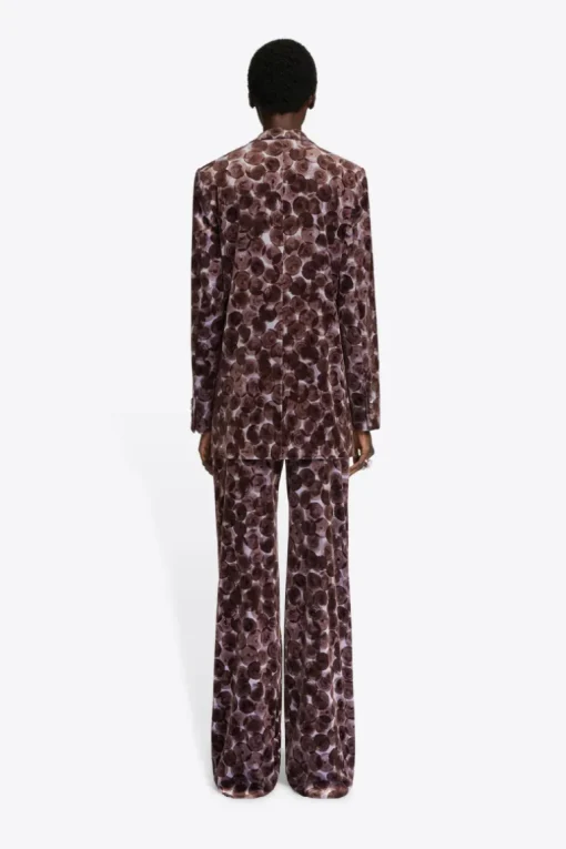 Blanchets Printed Velvet Blazer