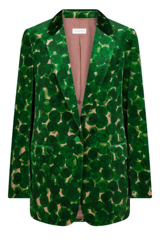 Blanchets Printed Velvet Blazer