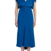 Blouson Detail Midi Dress