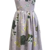 Boat Neck Full Skirt Midi Dress