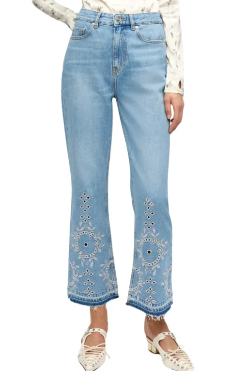 Broderie Anglaise Betzy Cropped Jeans
