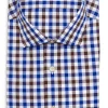 Brown Blue Plaid Shirt