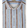 Brown Blue Stripe Shirt
