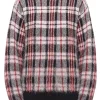 Brushed Plaid Turtleneck Sweater