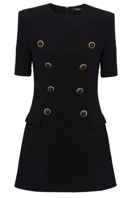 8-Button Crepe Dress