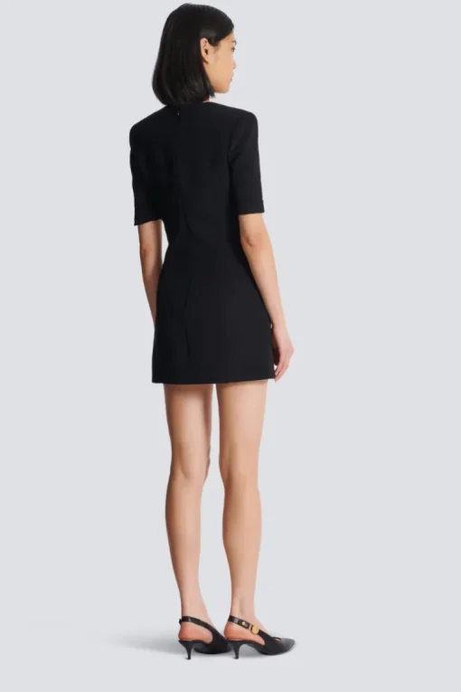 8-Button Crepe Dress