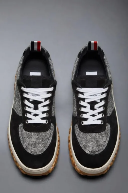 Cable Knit Sole Letterman Trainer