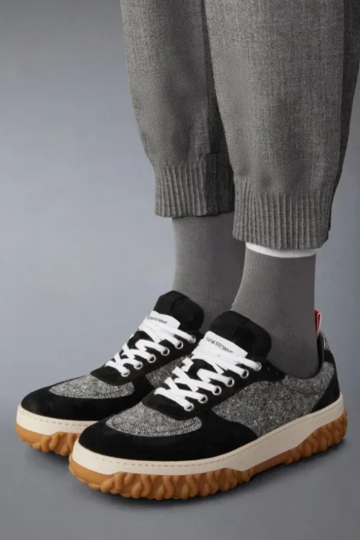 Cable Knit Sole Letterman Trainer
