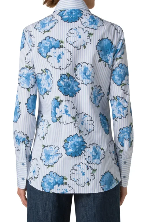 Carnation Print Stripe Shirt