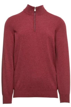 Cashmere Half-Zip Turtleneck Sweater