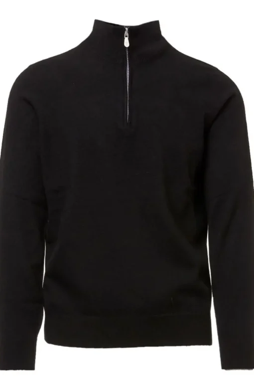 Cashmere Half-Zip Turtleneck Sweater