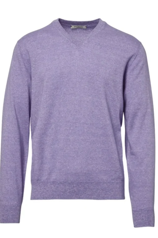 Cashmere Linen V Neck