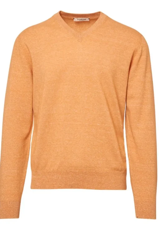 Cashmere Linen V Neck