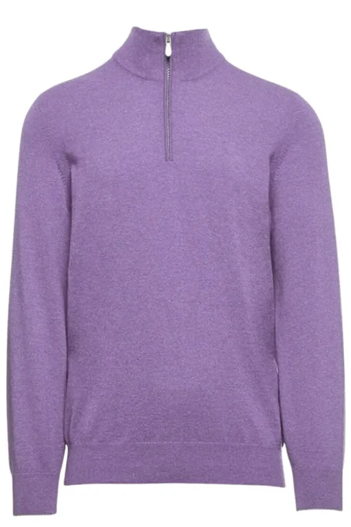 Cashmere Quarter Zip Sweater