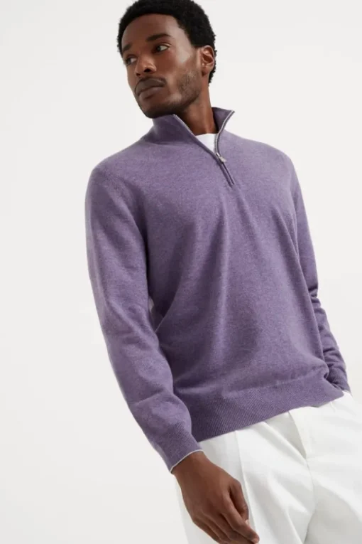 Cashmere Quarter Zip Sweater