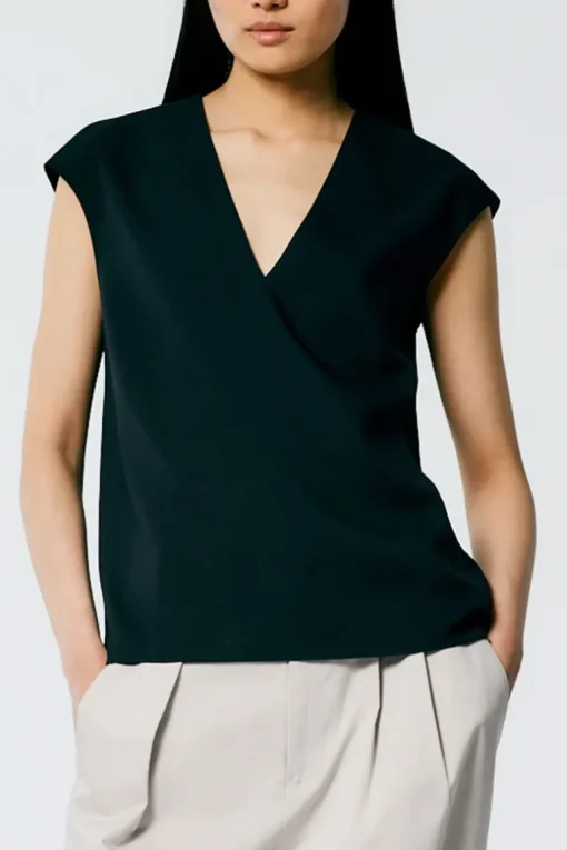 Chalky Drape Handkerchief Top