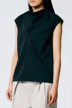 Chalky Drape Handkerchief Top