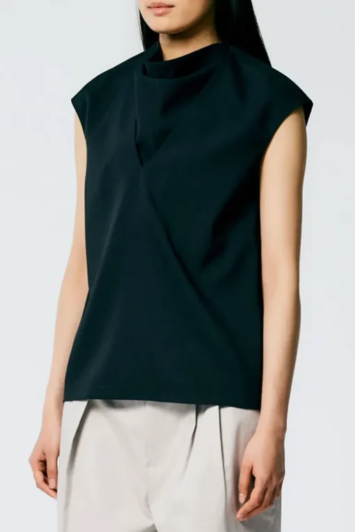 Chalky Drape Handkerchief Top