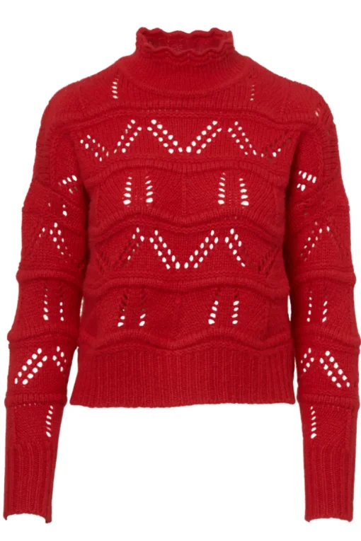 Chunky Wavy Pointelle Sweater