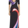 Cigni-Print Long Dress