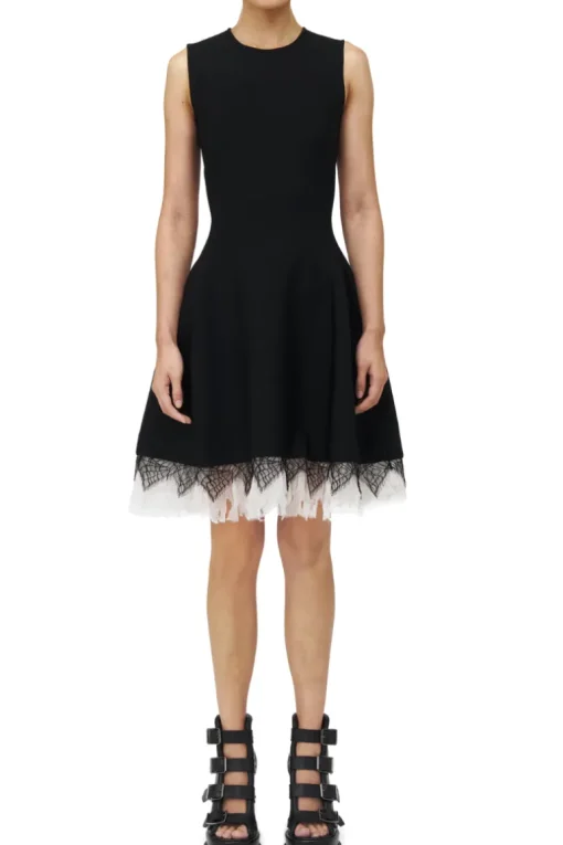Cobweb Lace Knit Dress