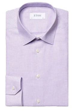 Contemporary Fit Micro Check Twill Shirt