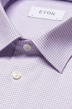 Contemporary Fit Micro Check Twill Shirt