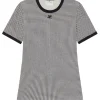 Contrast Houndstooth T-Shirt