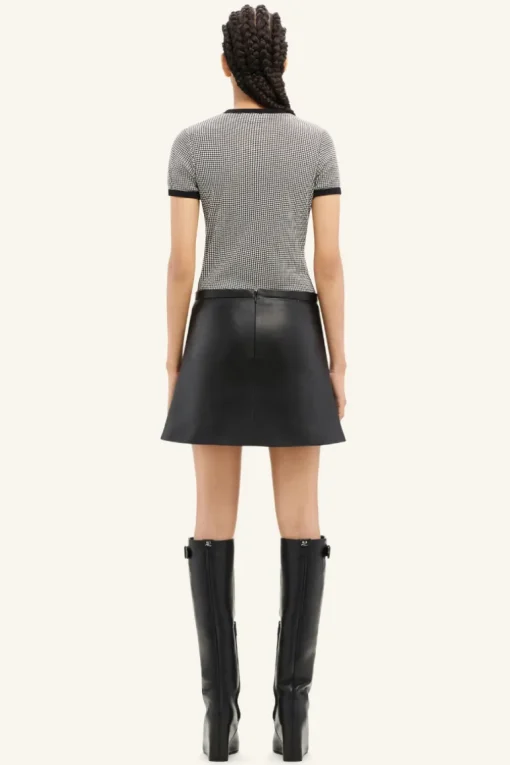 Contrast Houndstooth T-Shirt