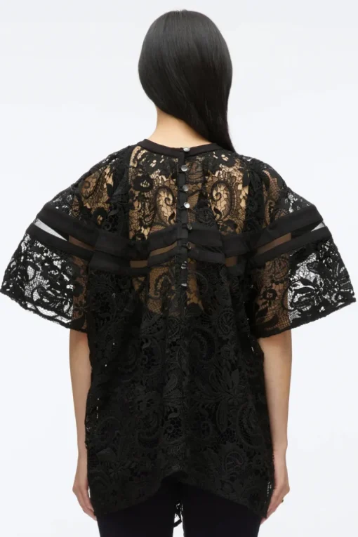 Corded Embroidered Lace Top