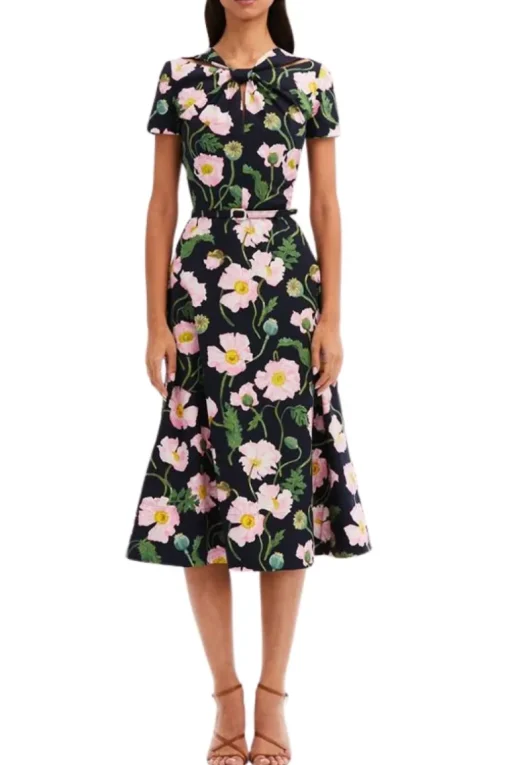 Cotton Poplin Twist Front Dress