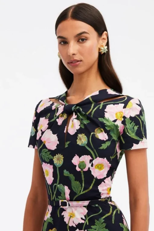 Cotton Poplin Twist Front Dress