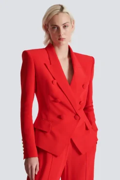 Crepe 6-Button Jacket