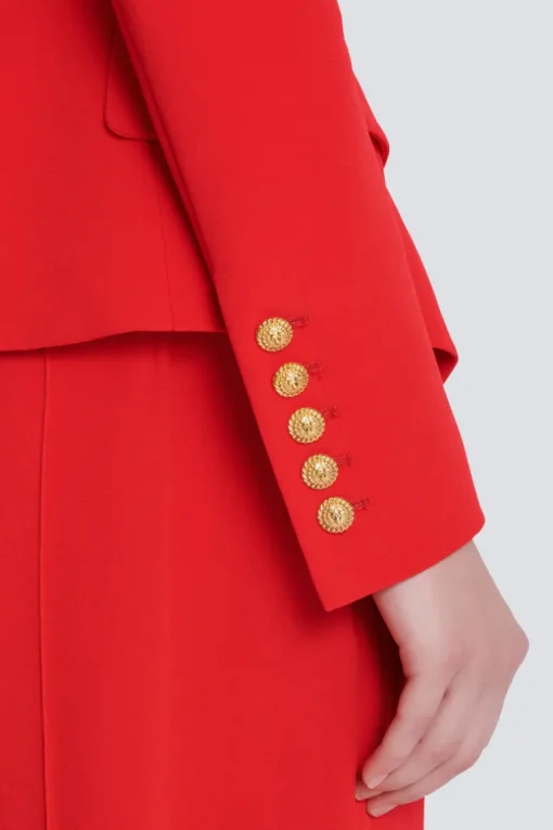Crepe 6-Button Jacket