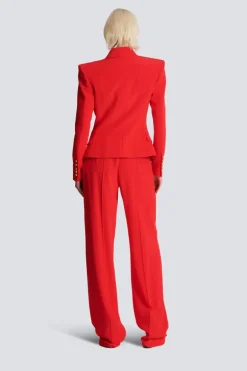 Crepe 6-Button Jacket