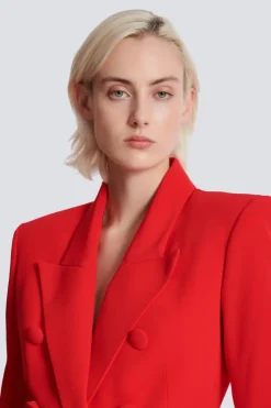 Crepe 6-Button Jacket