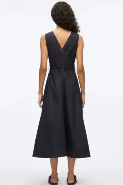 Crisscross Back Midi Dress